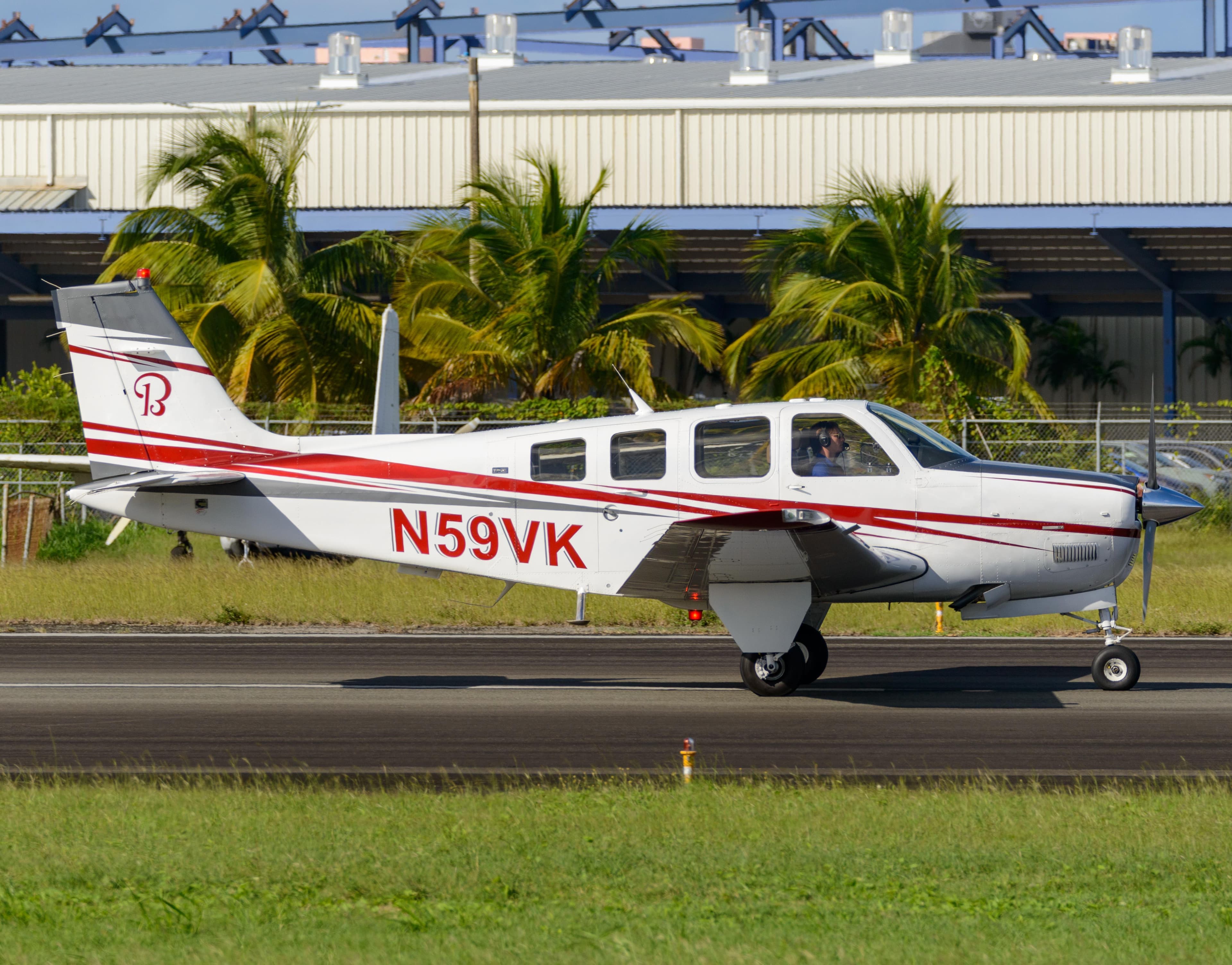 Beechcraft Bonanza on the runway